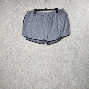 Athletic Womens Running Shorts Grey 5XL Relaxed Fit Spandex Polyester Soft